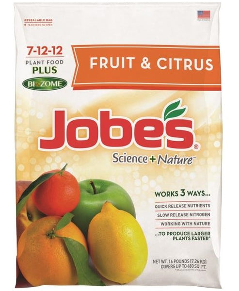 Jobe&#039;s 59223 Fruit & Citrus Tree Fertilizer, 7-12-12, 16 Lbs