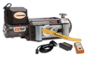 Keeper KW13122 Electric Winch With Remote, 92'x3/8"