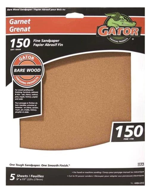 Gator 4464-012 Sanding Sheet, 11" x 9", 150 Grit