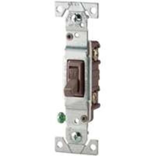 Cooper Wiring 1301-7B Single Pole Grnded Toggle Switche Brown