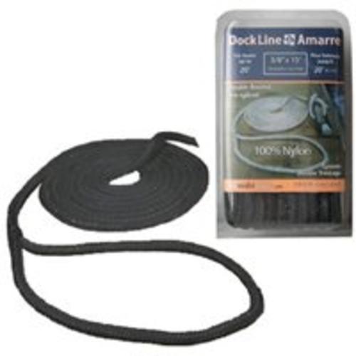 Multinautic 34901 Nylon Dock Line, 3/8"x15&#039;, Black