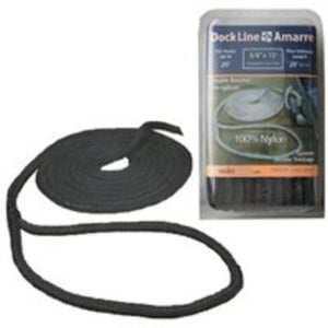 Multinautic 34901 Nylon Dock Line, 3/8"x15', Black