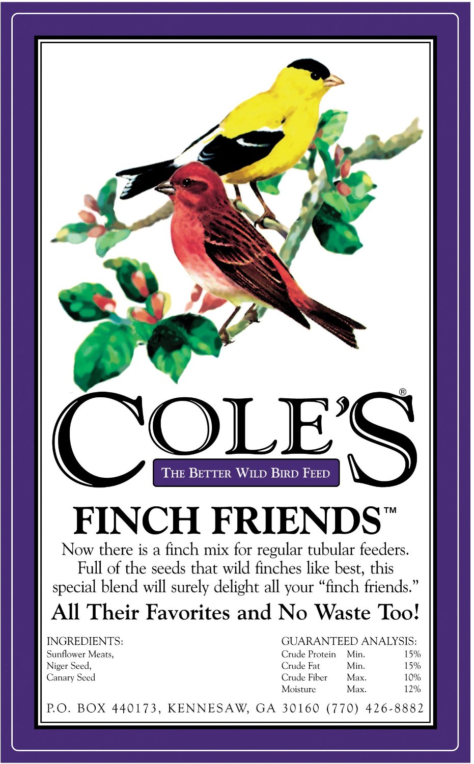 Cole's® FF10 Finch Friends™ Bird Seed, 10 Lb