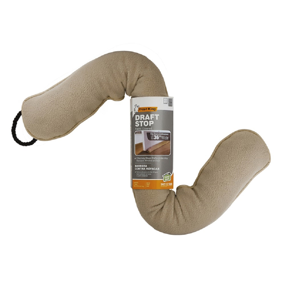 Frost King DS2 Door or Window Draft Stop, Synthetic Fleece, Beige, 36 Inches