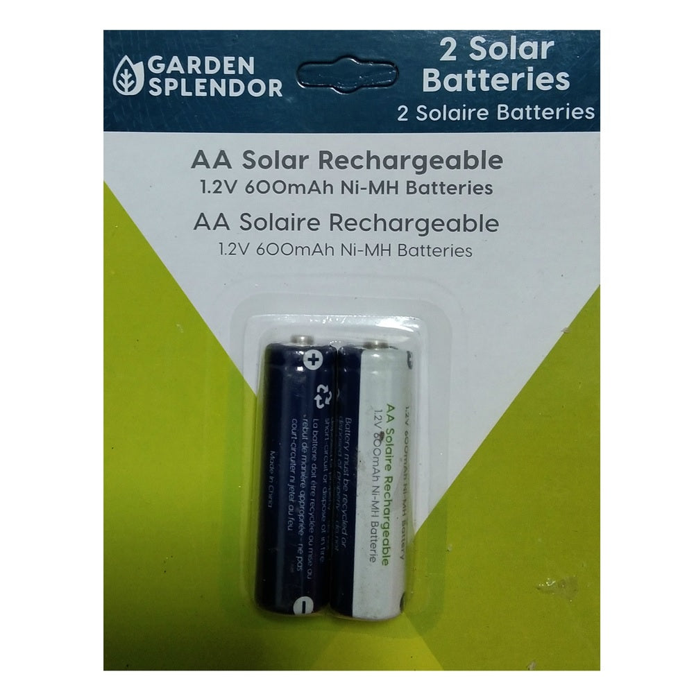 Garden Splendor 830-1902 Solar Rechargeable Battery, 600 Mah