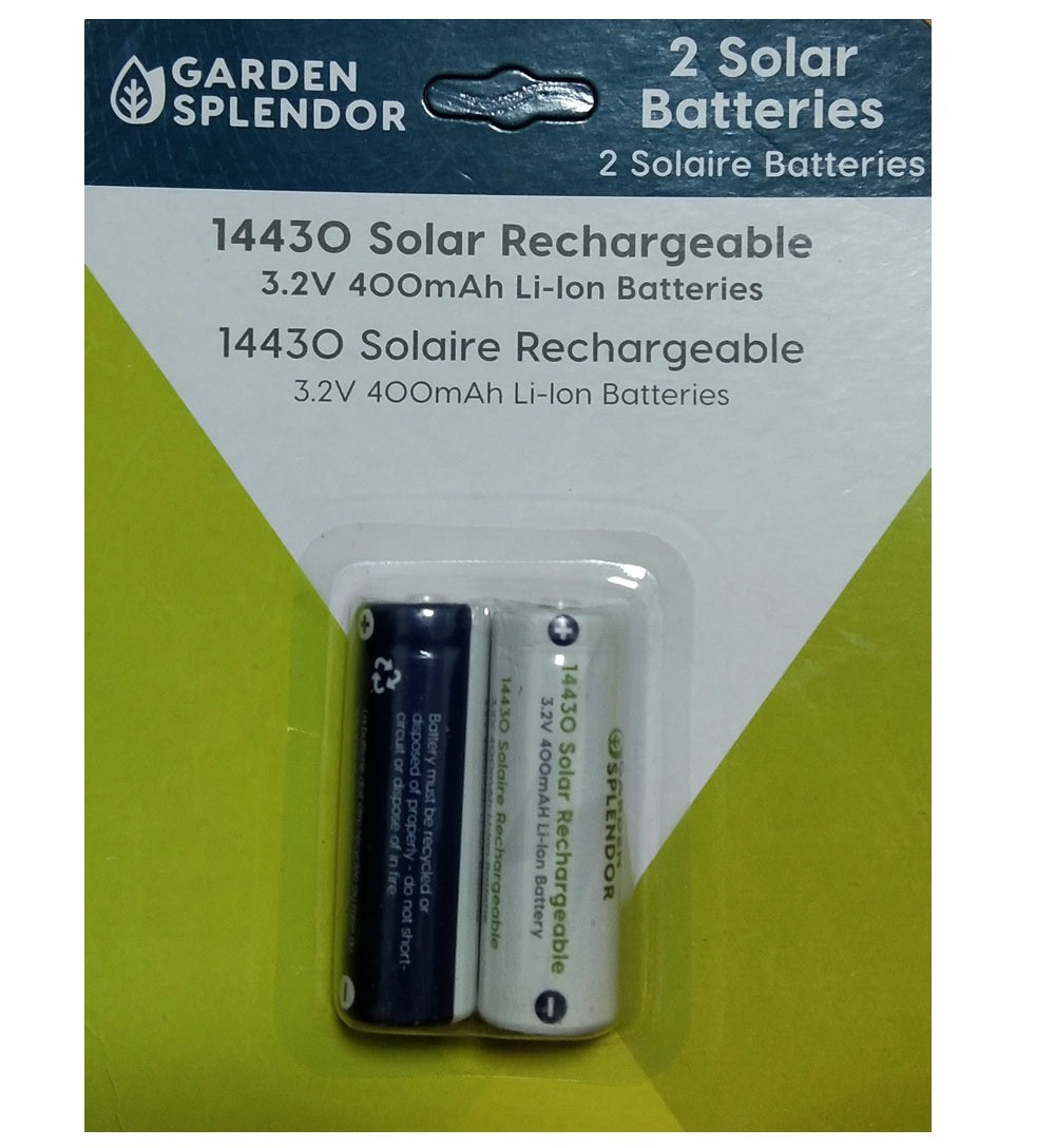 Garden Splendor 830-1906 Solar Rechargeable Battery, 400 Mah