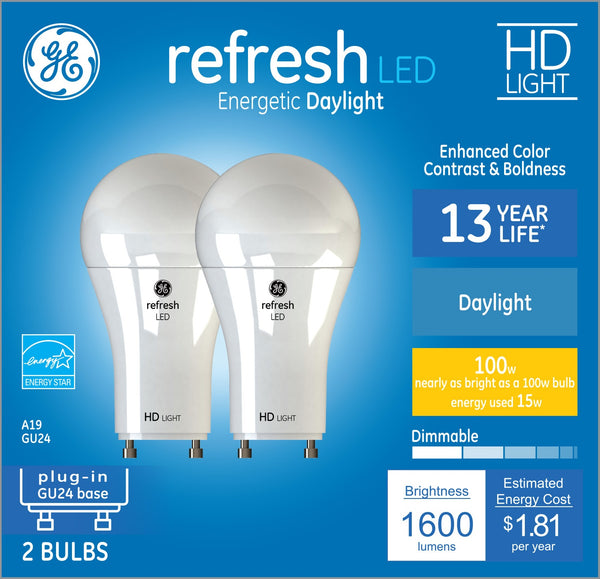 GE 93129020 Refresh LED Bulb, 15 Watts