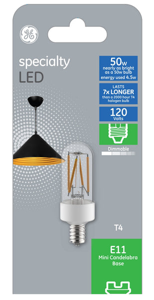 GE 93129027 T4 LED Halogen Light Bulb, 4 Watts