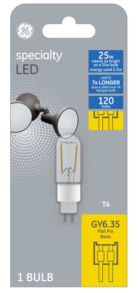 GE 93129030 T4 LED Halogen Light Bulb, 2 Watts
