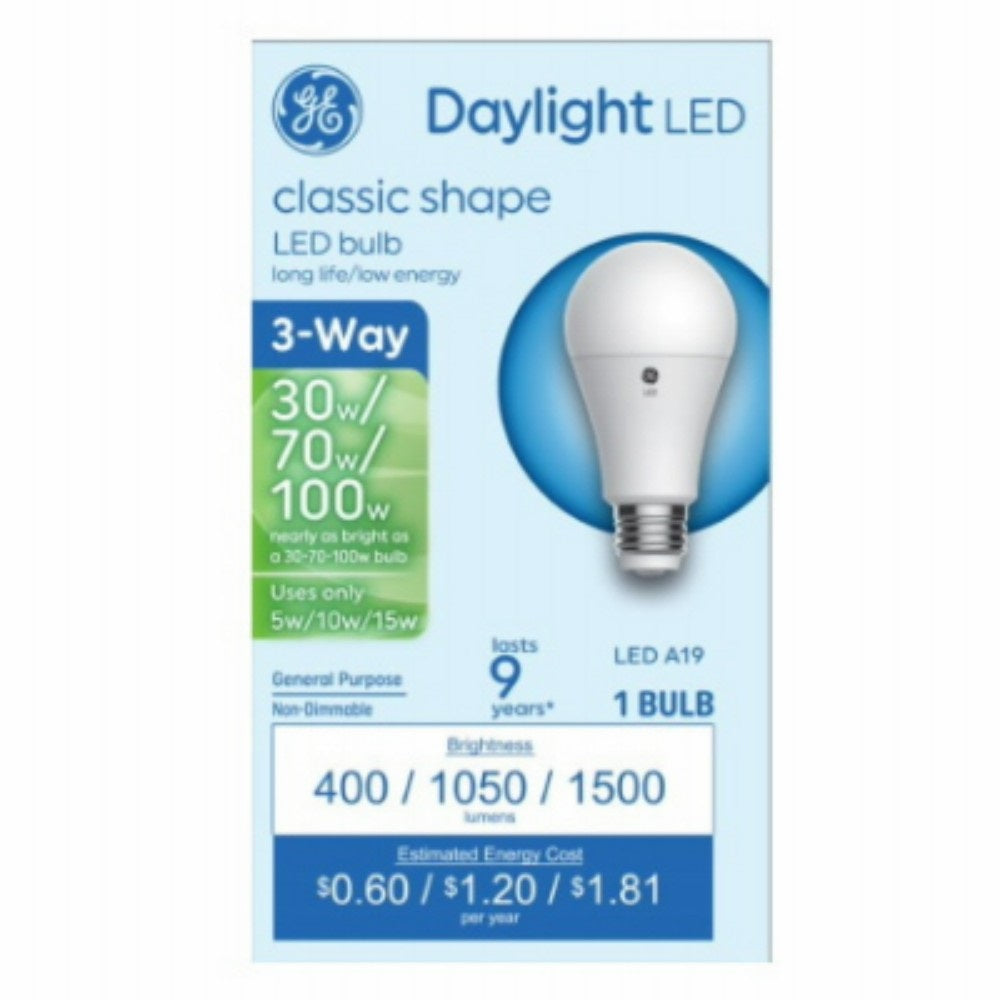 GE 93130565 LED A19 Light Bulb, 5/15 Watts