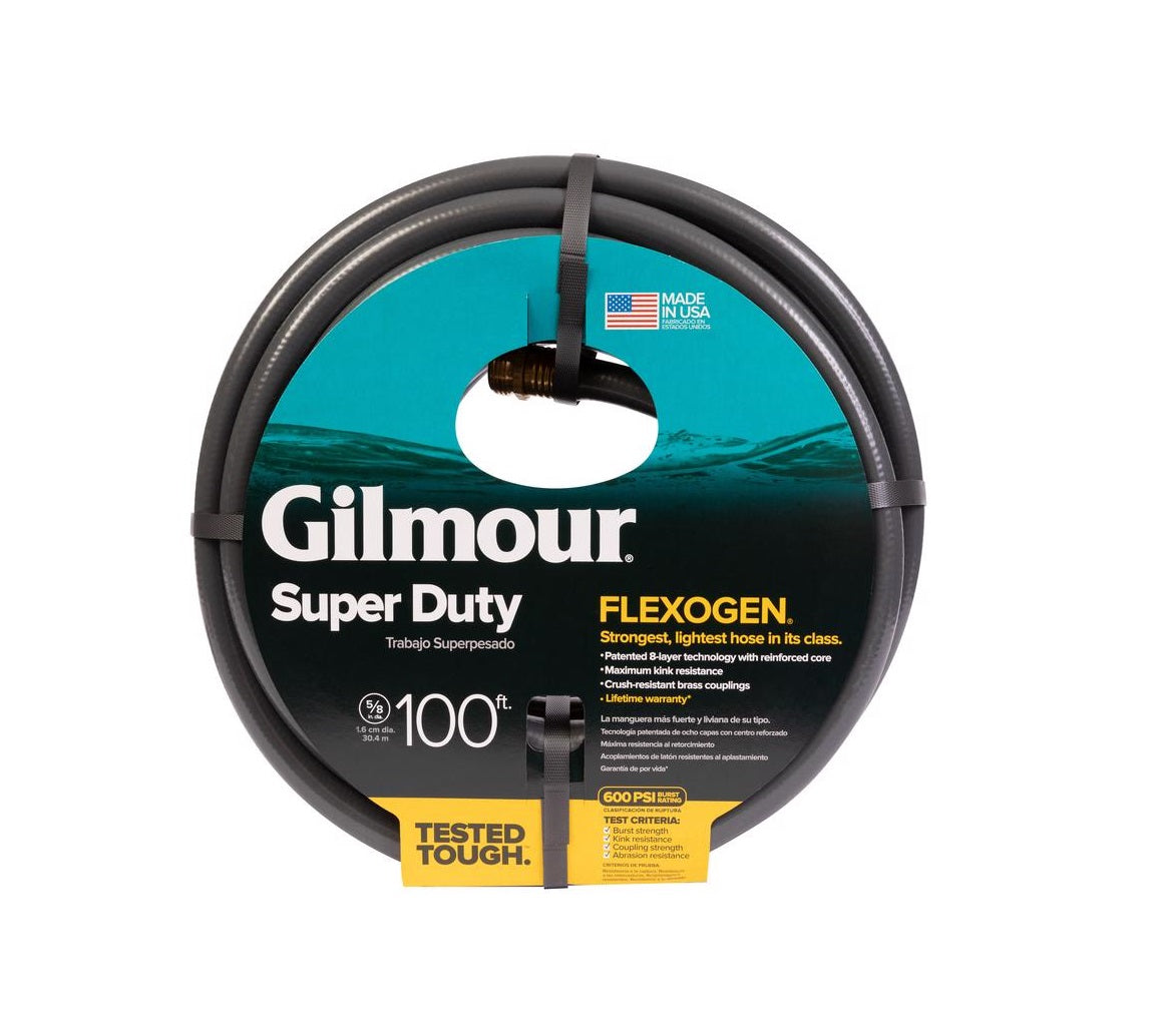 Gilmour 874001-1021 Flexogen Super Duty Garden Hose, 5/8" x 100-ft