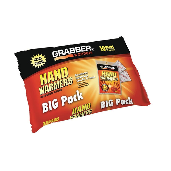 Grabber HWPP10 Air-Activated Hand Warmer Big Pack, 7+ Hours
