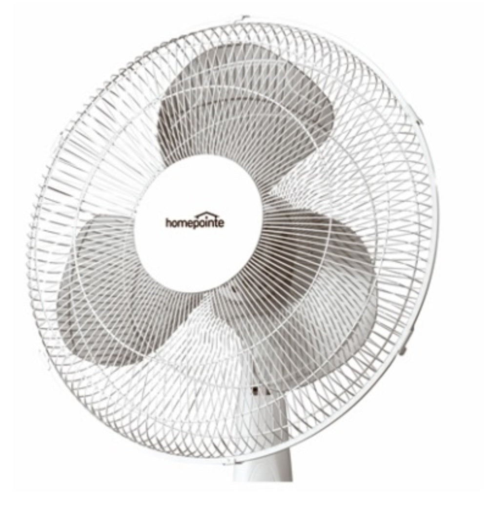 Homepointe FS40-19MW Oscillating Stand Fan, White