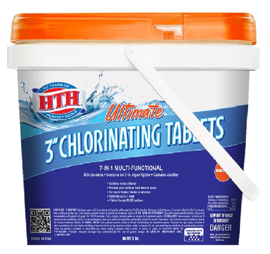 HTH 42044 Ultimate Chlorinating Tablets, 8 Lbs