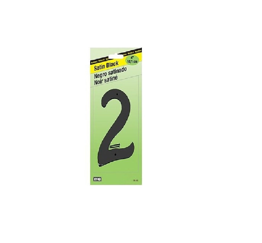 Hy-Ko BK-40/2 House Number, Black, Character 2