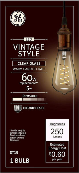 GE 36506 Vintage Style General Purpose LED Bulb, 5 Watts