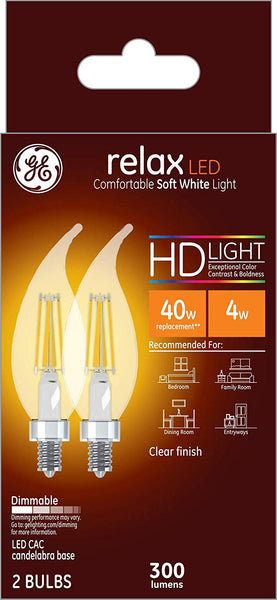 GE 31384 Relax HD LED Light Bulb, 4 Watt