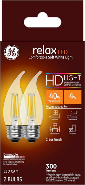 GE 31480 Relax HD LED Light Bulb, 4 Watt