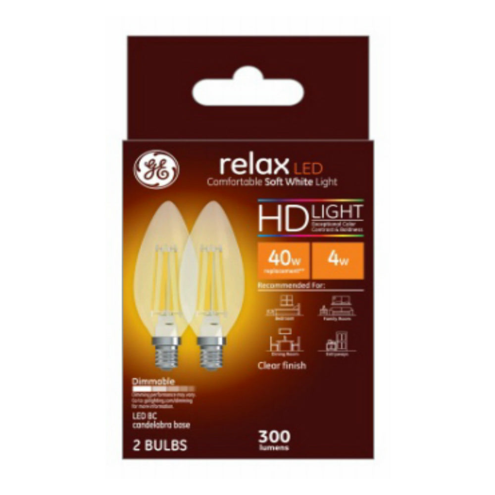 GE 31740 Relax HD LED Light Bulb, 4 Watt