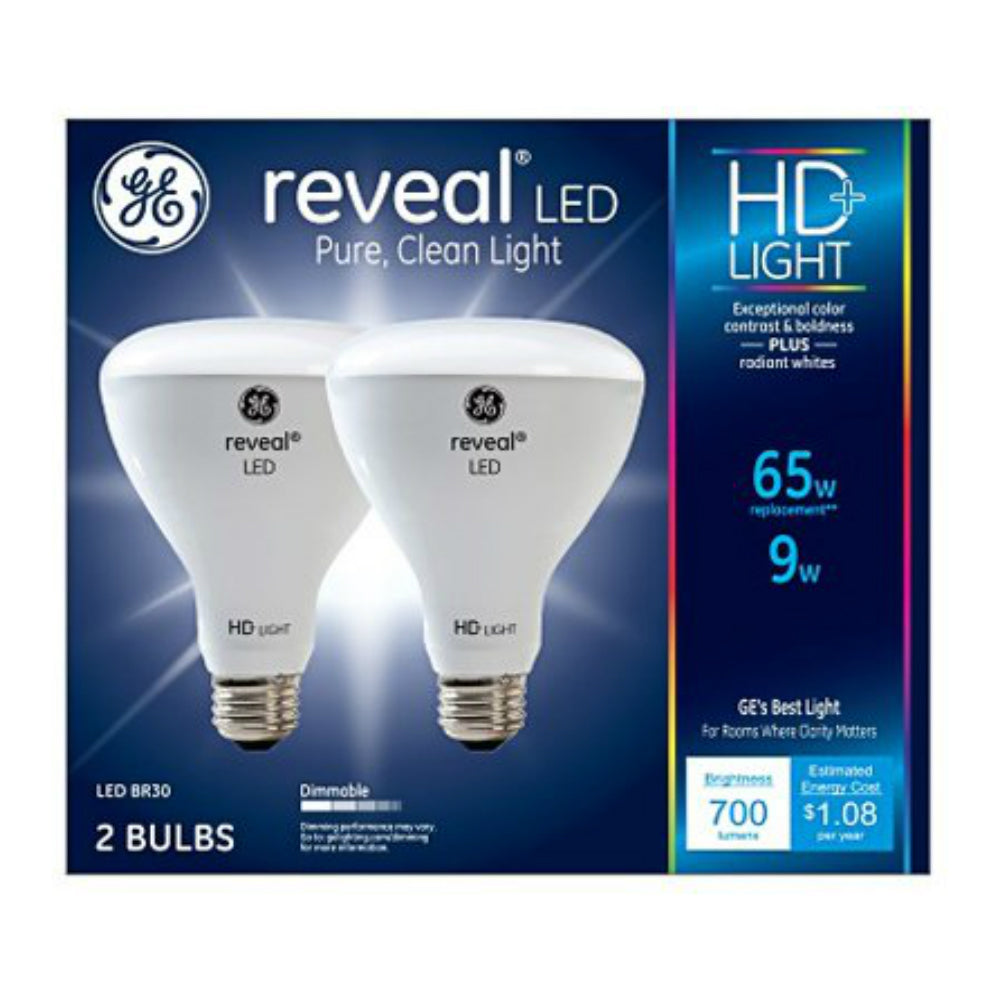 GE 30691 Reveal HD LED Light Bulb, 9 Watt