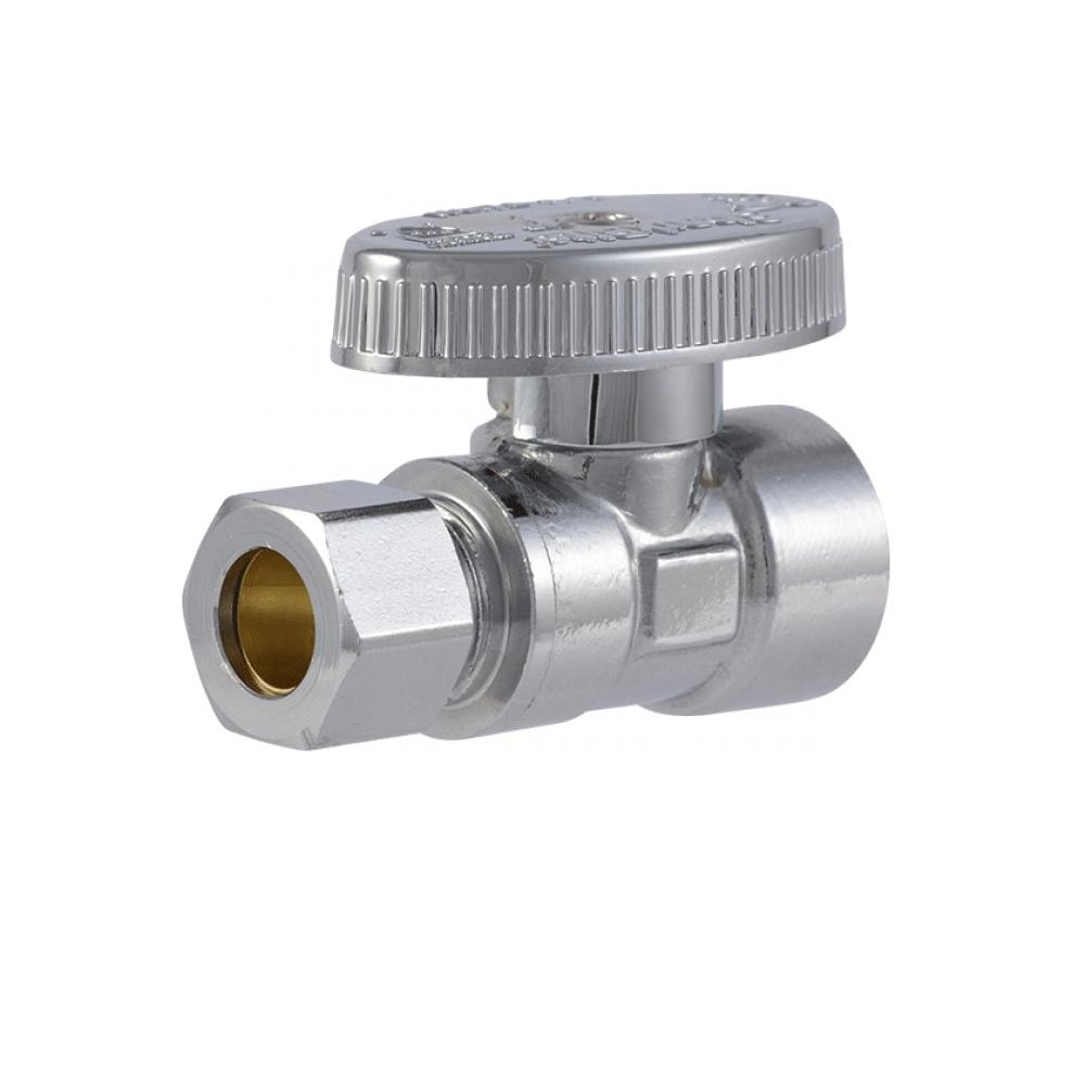 SharkBite FIPS3838Z Iron Pipe Straight Stop valve, 3/8 x 3/8 Inch, Brass