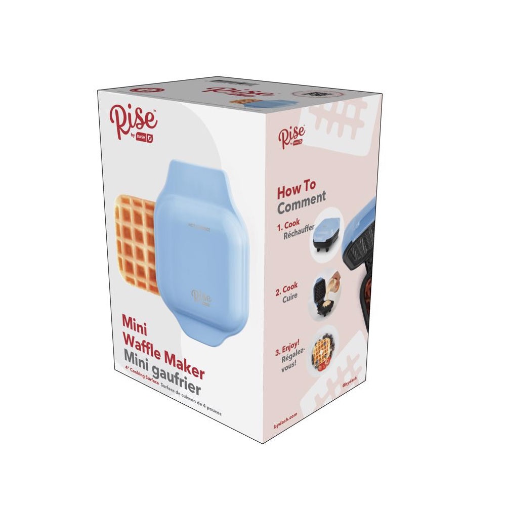 Rise by Dash RMW001GBSK06 Mini Waffle Maker, Blue