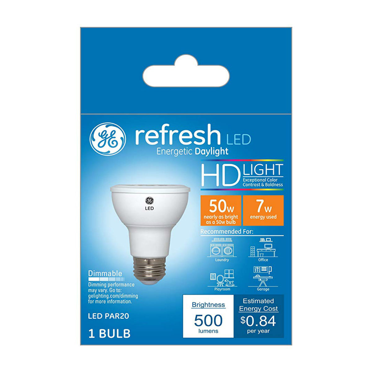 GE 45499 Refresh HD LED Bulb, 7 Watt