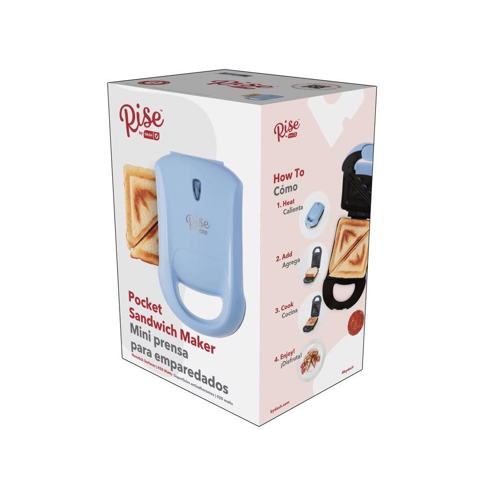 Rise by Dash RPM100GBSK06 Pocket Sandwich Maker, Sky Blue