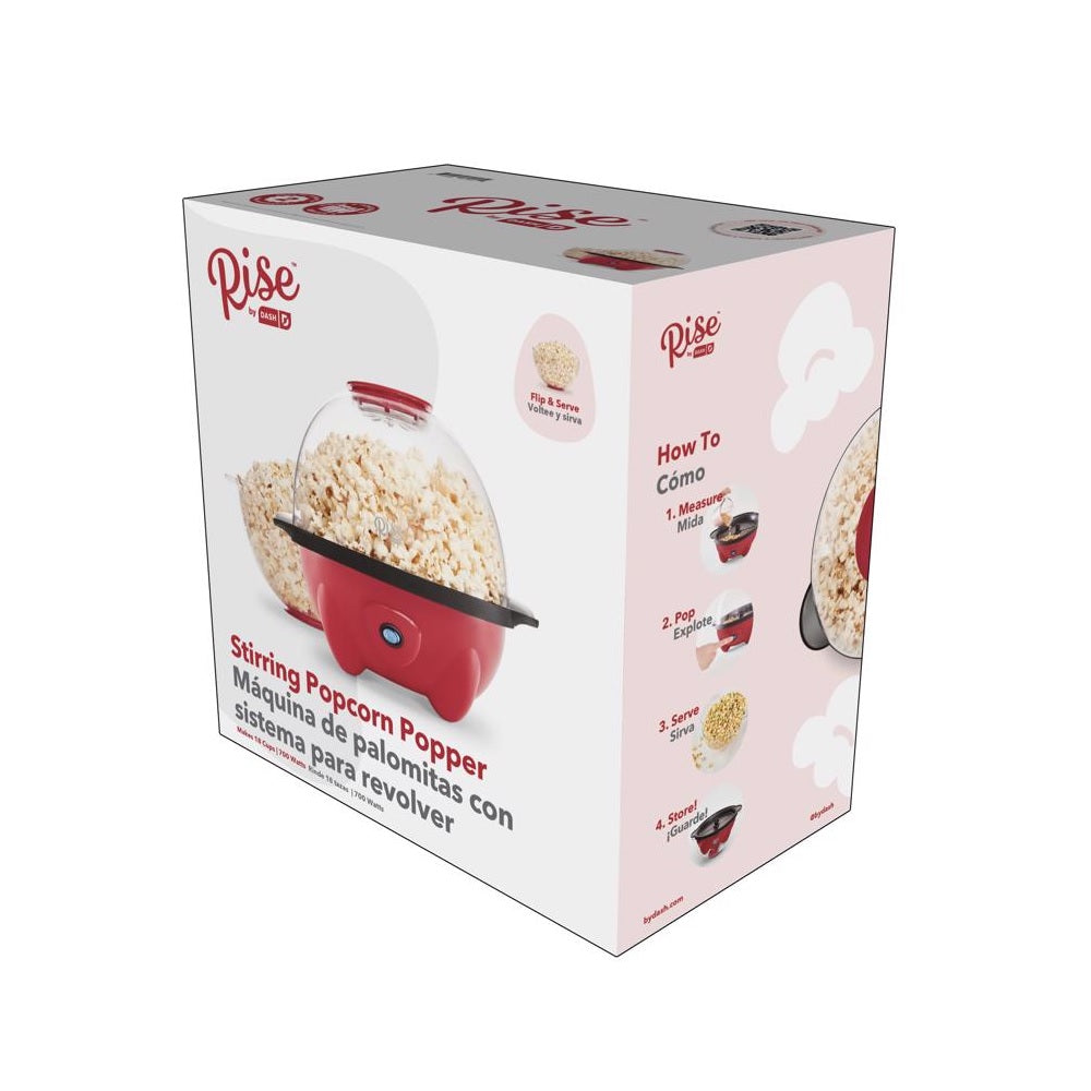Rise by Dash RSP450GBRR04 Popcorn Machine, Red, 4.5 Quart