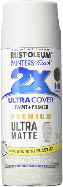 Rust-Oleum 331184 Painters Touch 2X Premium Ultra Matte Spray Paint, 12 Oz
