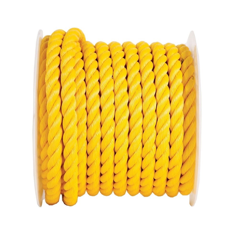 Koch 5002445 Twisted Poly Rope, Yellow, 3/4 inch x 100 feet