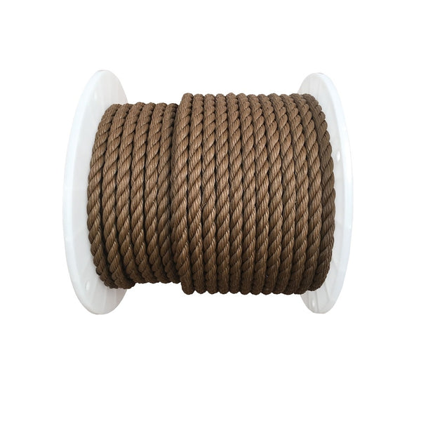 Koch 5011645 Twisted Poly Rope, Brown, 1/2 inch x 200 feet