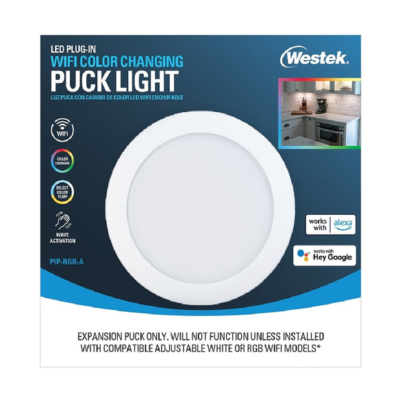 Westek PIP-RGB-A WiFi Motion and RF Remote Controlled Puck Light