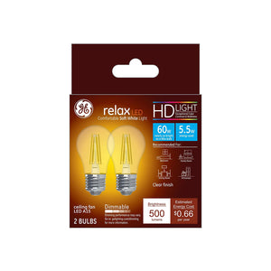 GE 36980 Relax HD LED Bulbs, 5.5 Watt