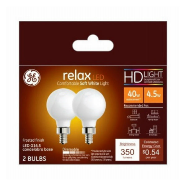 GE 45711 Relax HD LED Bulbs, 4.5 Watt