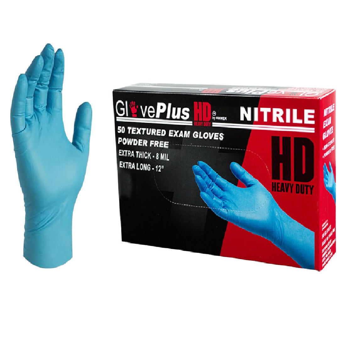 Gloveworks GPNHD64100 Non-Sterile Disposable Gloves, Blue