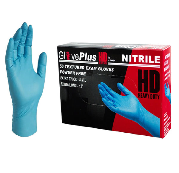 Gloveworks GPNHD64100 Non-Sterile Disposable Gloves, Blue