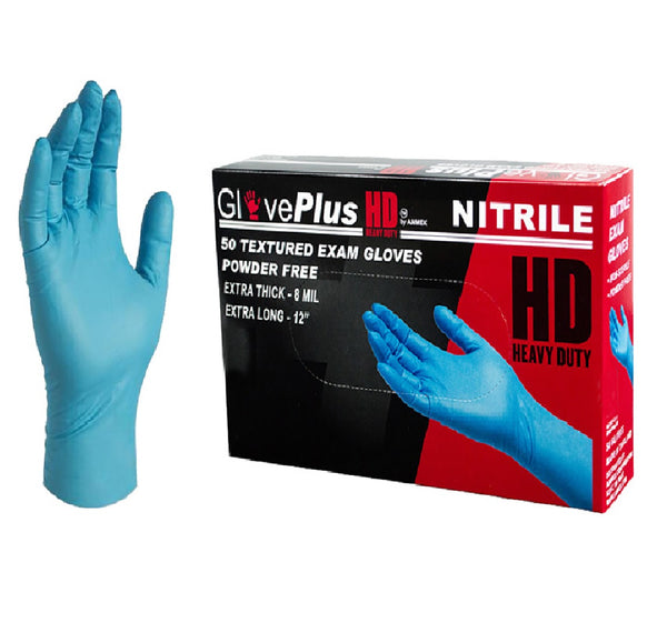 Gloveworks GPNHD68100 Non-Sterile Disposable Gloves, Blue