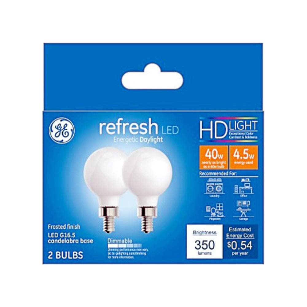 GE 45715 Refresh HD Decorative LED Bulbs, 4.5 Watt