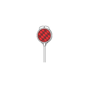 Hillman 840074 Round Driveway Marker, Red, 48 Inch