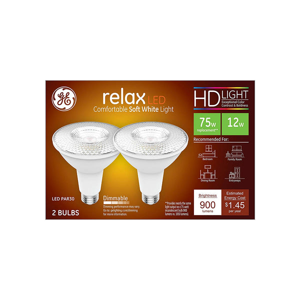 GE 43096 Relax HD LED Light Bulbs, 12 Watt