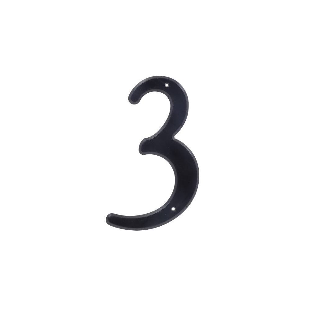 Hillman 839752 Plastic House Number 3, 4 Inch, Black