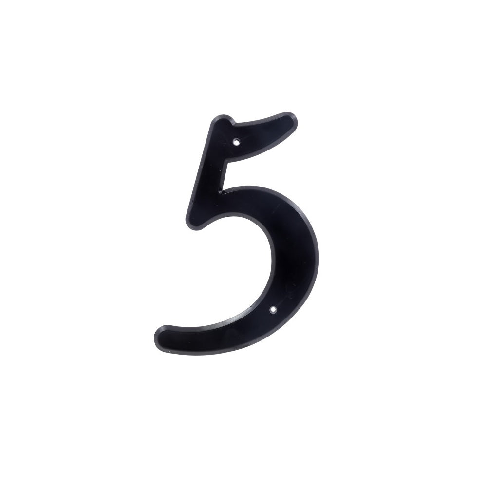 Hillman 839760 Plastic House Number 5, 4 Inch, Black