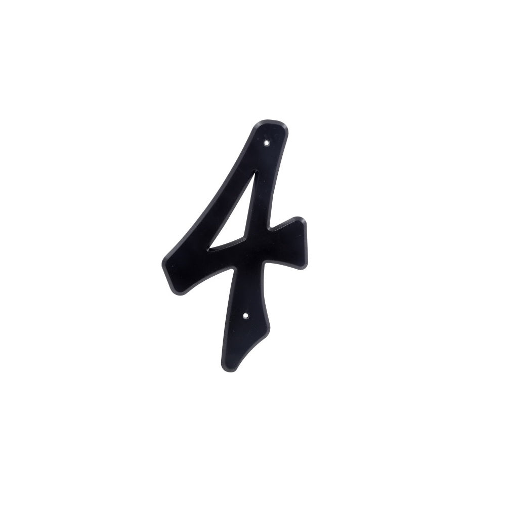 Hillman 839758 Plastic House Number 4, 4 Inch, Black