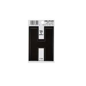 Hillman 841518 Vinyl Self-Adhesive Letter H, 3 Inch, Black