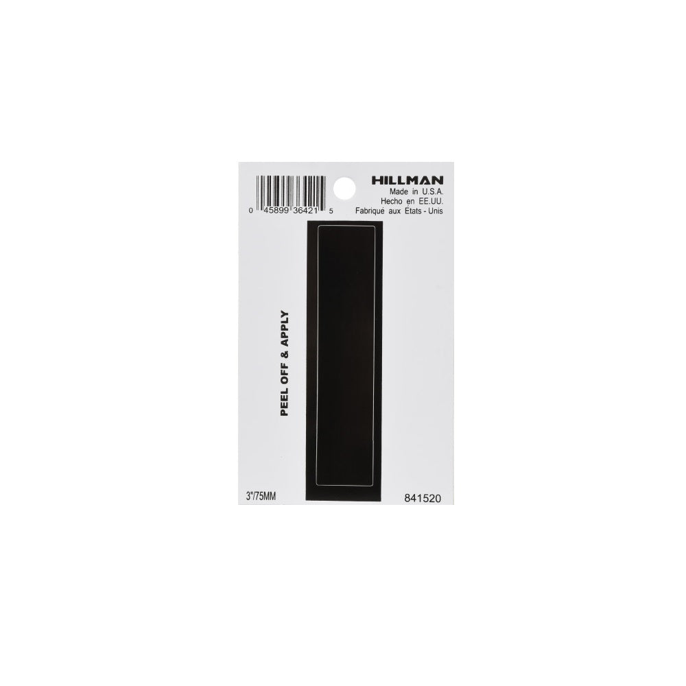 Hillman 841520 Vinyl Self-Adhesive Letter I, 3 Inch, Black