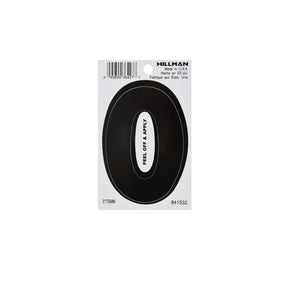 Hillman 841532 Vinyl Self-Adhesive Letter O, 3 Inch, Black