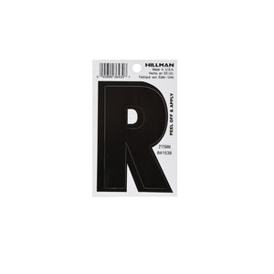 Hillman 841538 Vinyl Self-Adhesive Letter R, 3 Inch, Black