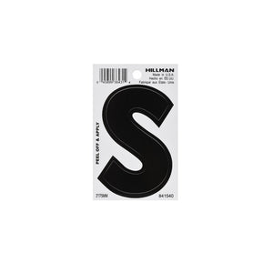 Hillman 841540 Vinyl Self-Adhesive Letter S, 3 Inch, Black