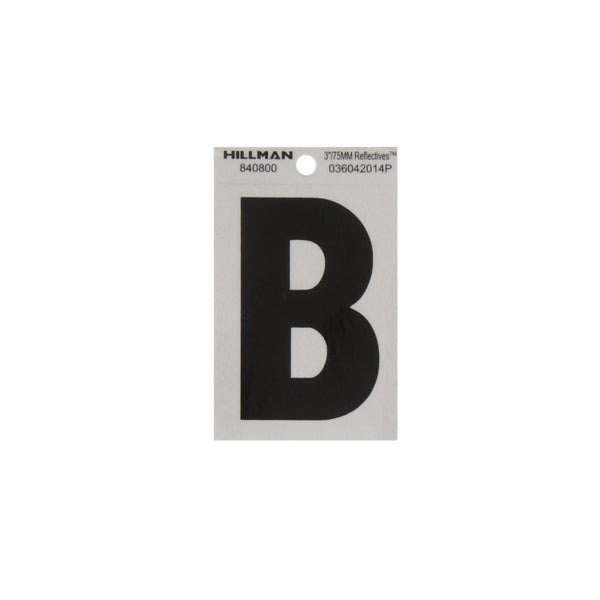 Hillman 840800 Reflective Adhesive House Letter B, 3 Inch